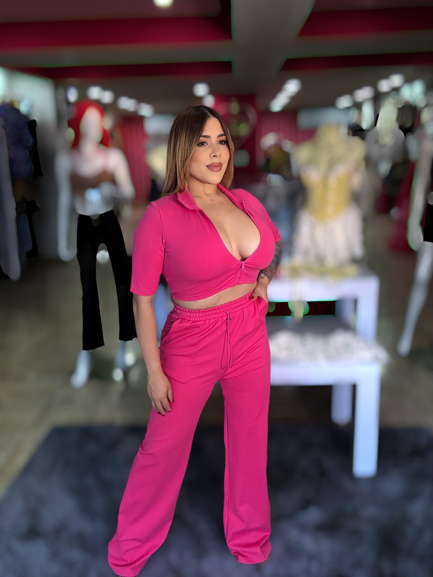 Fuchsia pant set