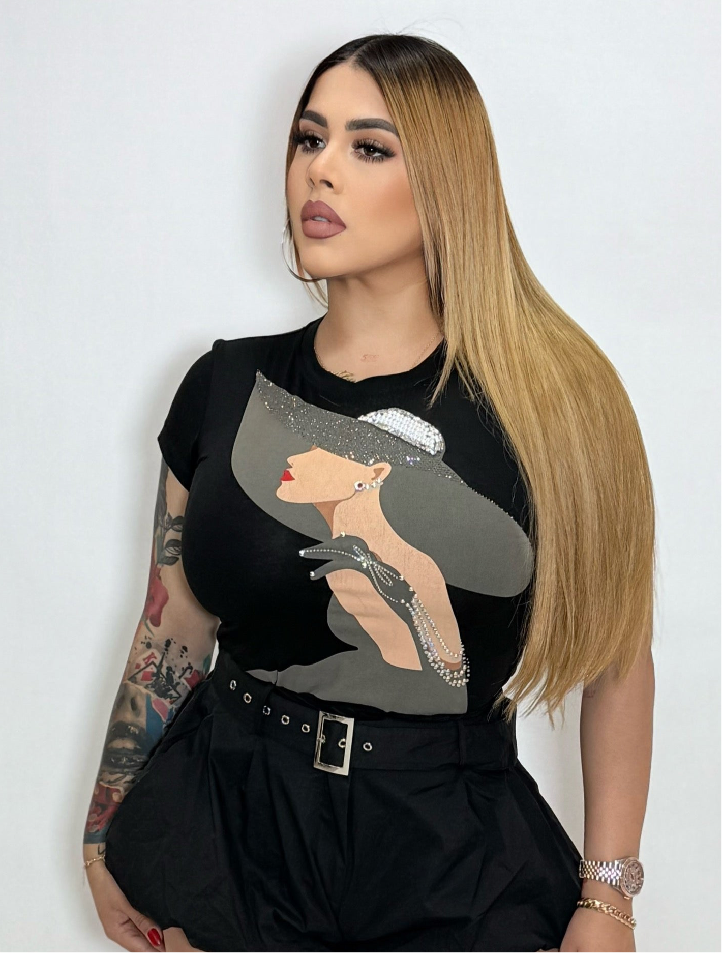 Model Rhinestone Shirt