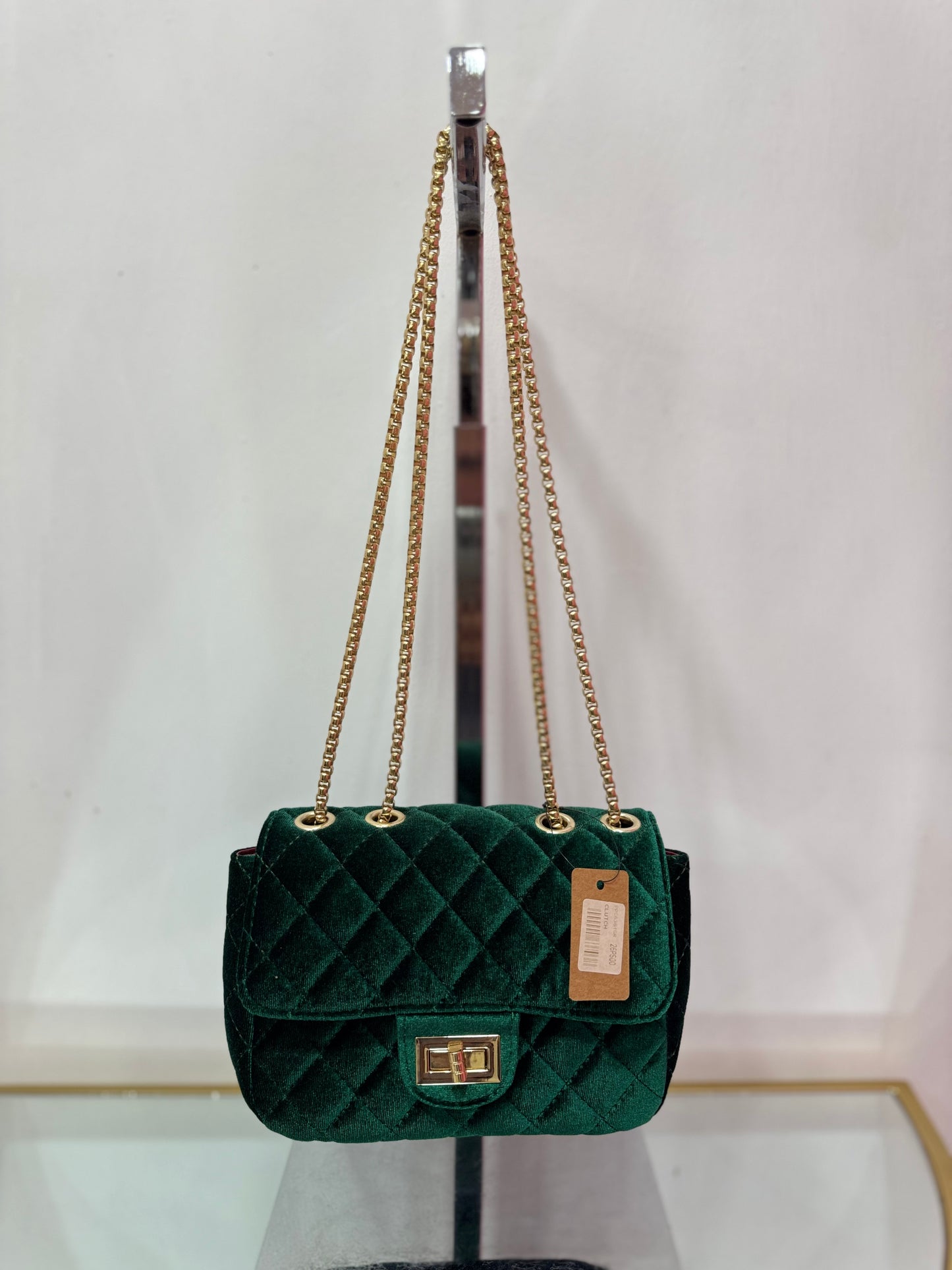 Gold and green Bag