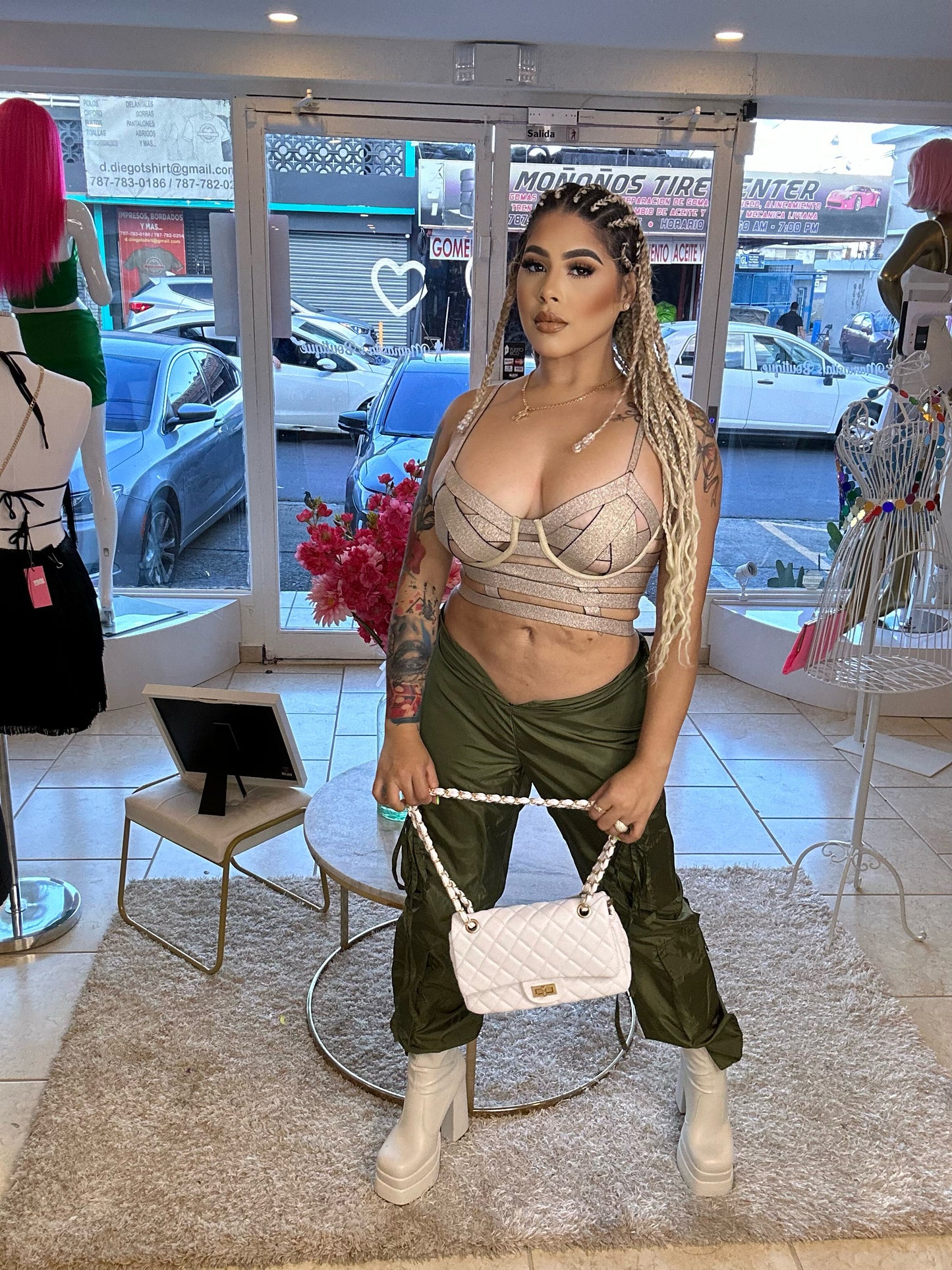 Gold Crop top