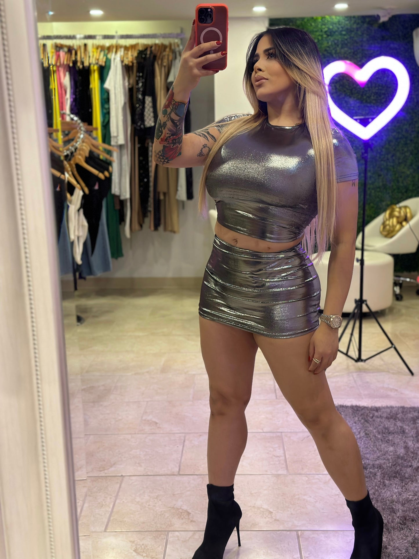 Metallic Party Look