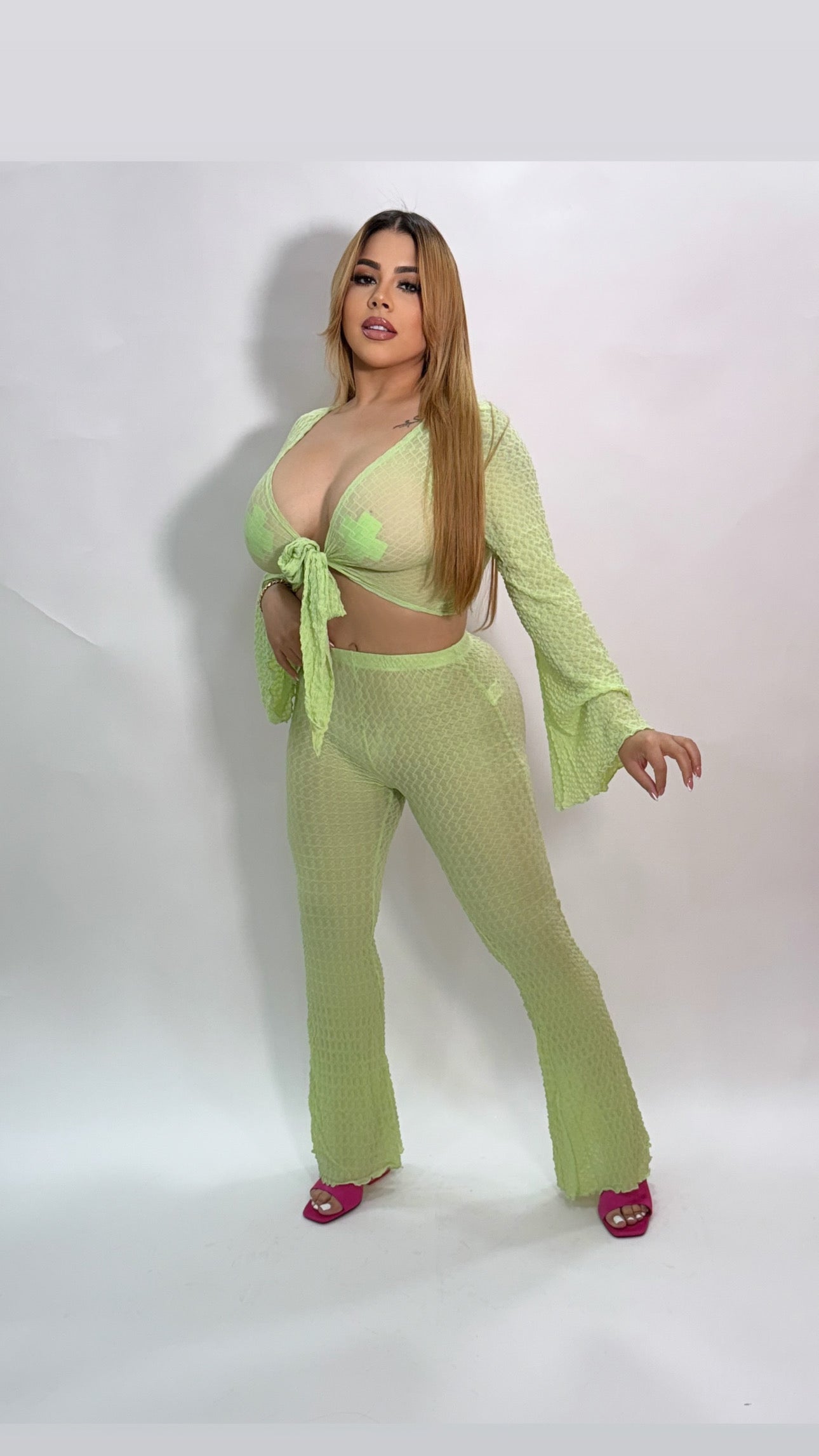 Lime pant set